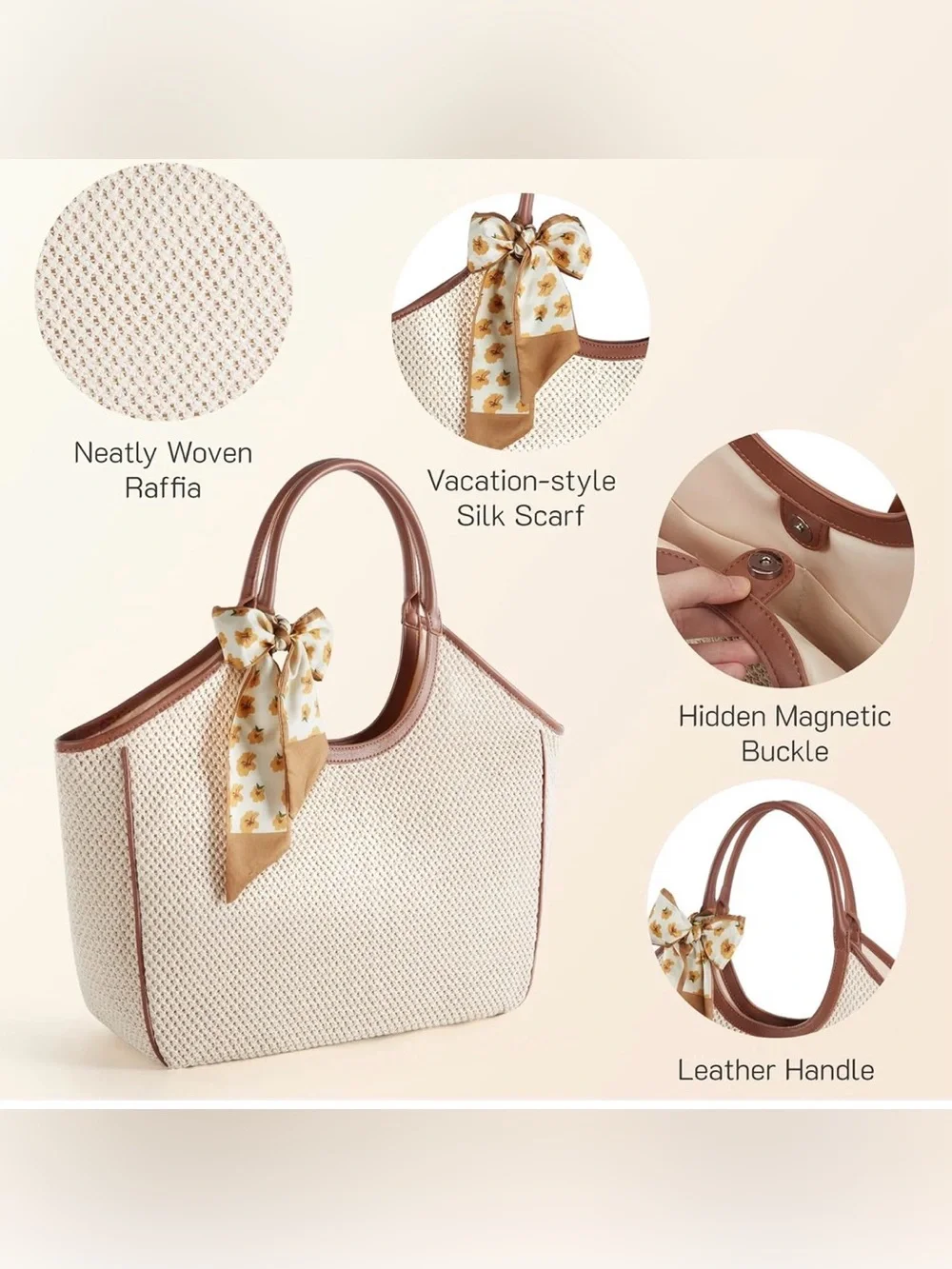 NWT. Summer bag for beach, festivals, office, school or daily errands - Picture 1 of 7